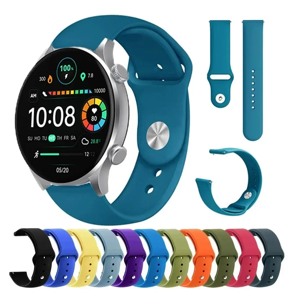 Силиконовый ремешок для Haylou Solar Plus RT3/Solar Lite/Solar LS05, мягкий спортивный ремешок для Haylou Watch 2 Pro R8 S8 RS5 RS4 RS3 RT2 GST