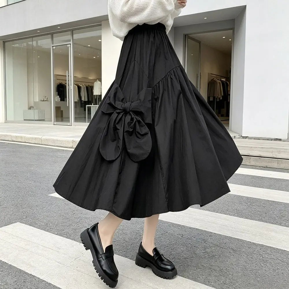 Fashion medium and long  2026 summer new thin a-shaped skirt literary and artistic umbrella  niche skirt
