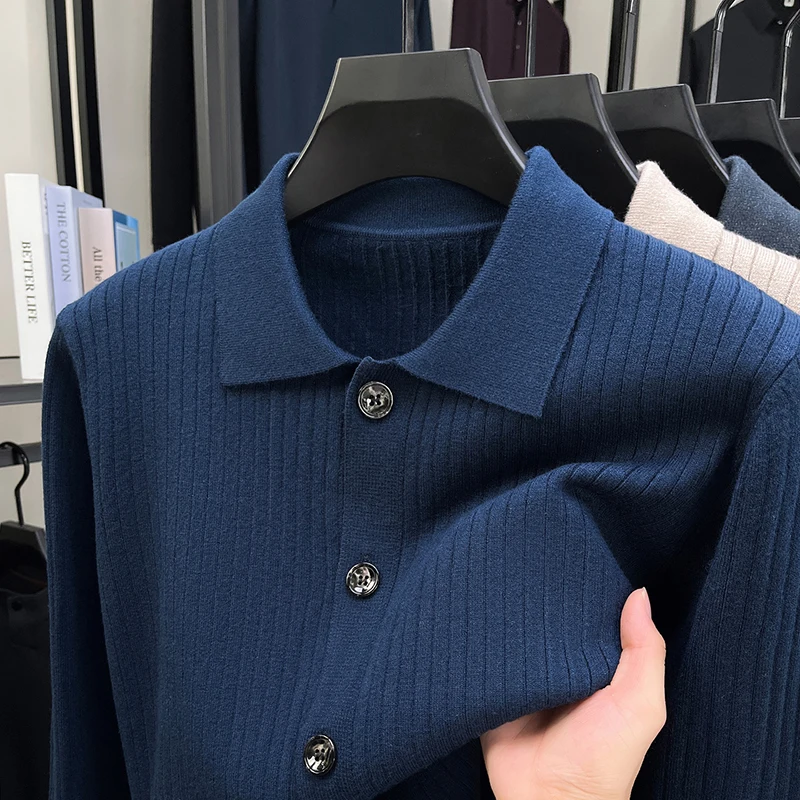 2025 الخريف والشتاء العلامة التجارية الخفيفة الفاخرة الراقية موضة الاتجاه سترة الرجال عادية بسيطة الأصلي التلبيب سترة #3
