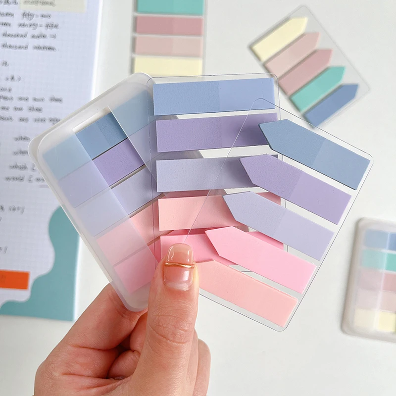 Transparente Sticky Note Sticky Note, Slim Index Stickers, Memory Notes, Book Spot Marker, adesivo Pastel, Material Escolar, PET Cor, 1Pc