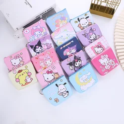 18 pcs/lot Sanrio Kawaii Kuromi Melody Cinnamoroll Cat Pencil Case Cute Pencil Box Coin Purse Stationery Pen Bag School Supplies