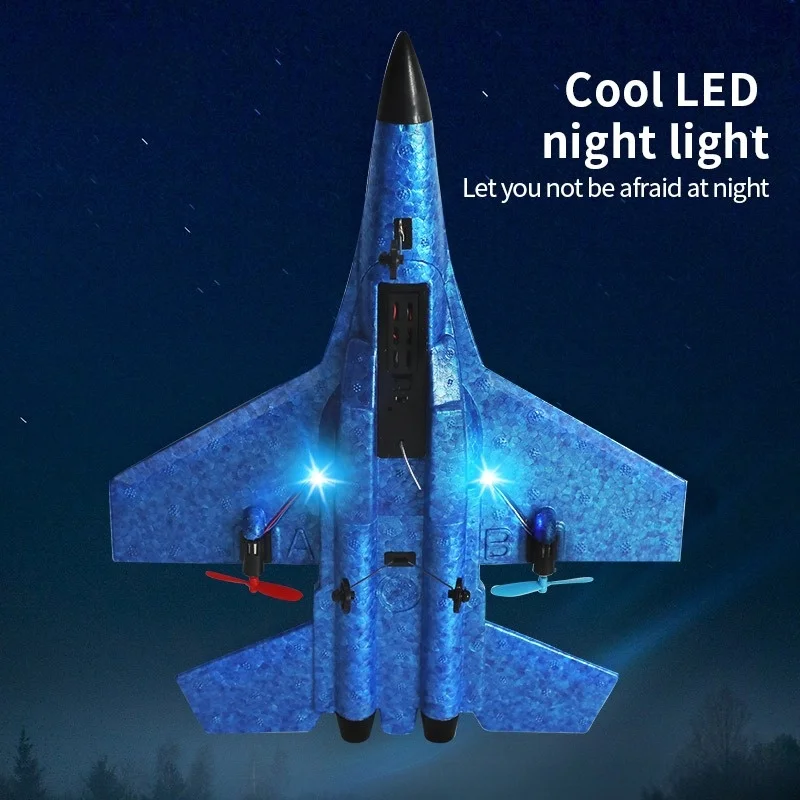 RC Plane Epp 2.4G 2.5 Channel Glider Radio Control Foam Aircraft Led Lighting Six Axis Gyroscope Fighter Flight Toy for Children