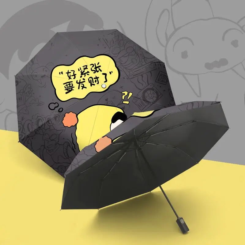تلوين شين تشان Nohara Shinnosuke الكرتون لطيف أنيمي مظلة محيطية شخصية الإبداعية للطي واقية من الشمس مظلة هدية