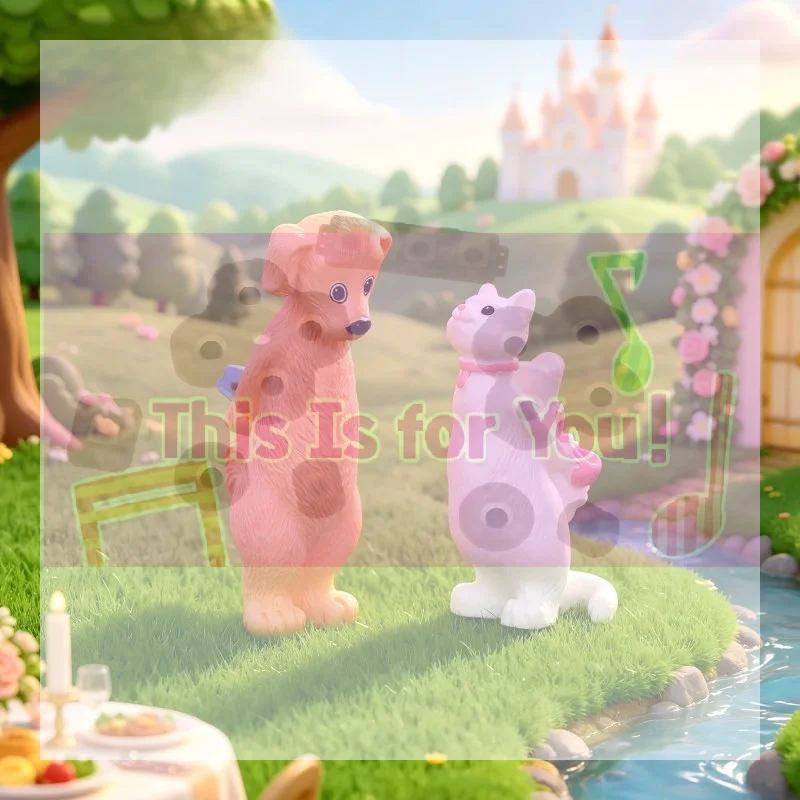Cute Cartoon Dog Cat Resin Figurine Set Couple Animal Micro Landscape Ornament For Garden Terrarium Desktop Decor Accessories