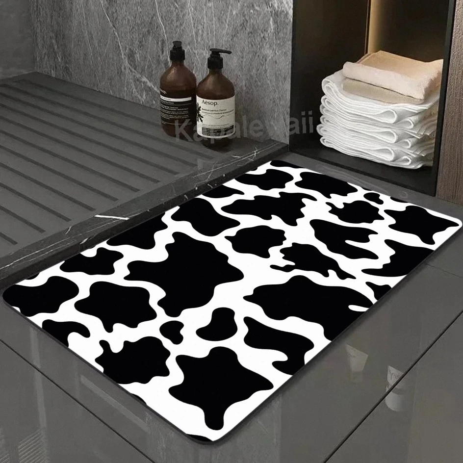 Concise Bath Mat Non Slip Super Absorbent Carpet for Shower Bathroom Accessorie Quick Dry Diatom Rug Floor Mat Home Room Decor