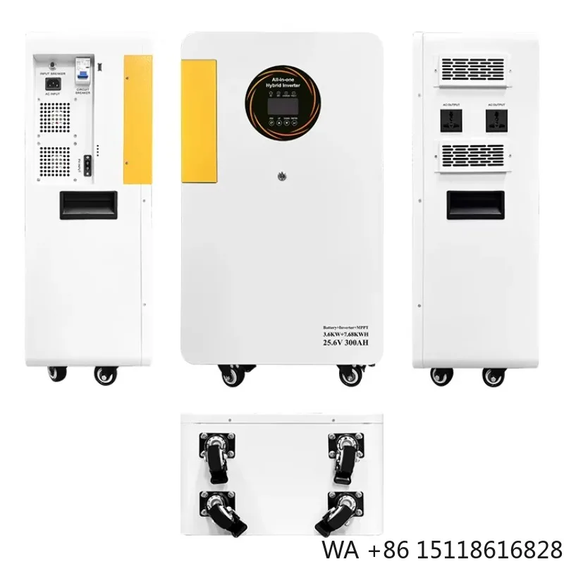 Source Factory Hybrid Inverter Photovoltaic Power Generation System Mobile Built-in Lithium Ion Battery Solar Home Energy