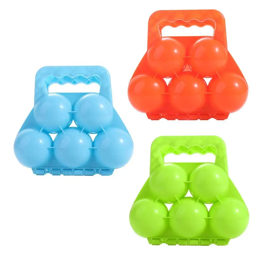 Kunststoff Schneeball Maker Clip Tragen-beständig Doppel ball Schnee Ball Form Werkzeug Sicher Anti-slip Griff Winter Kampf Clip spielzeug