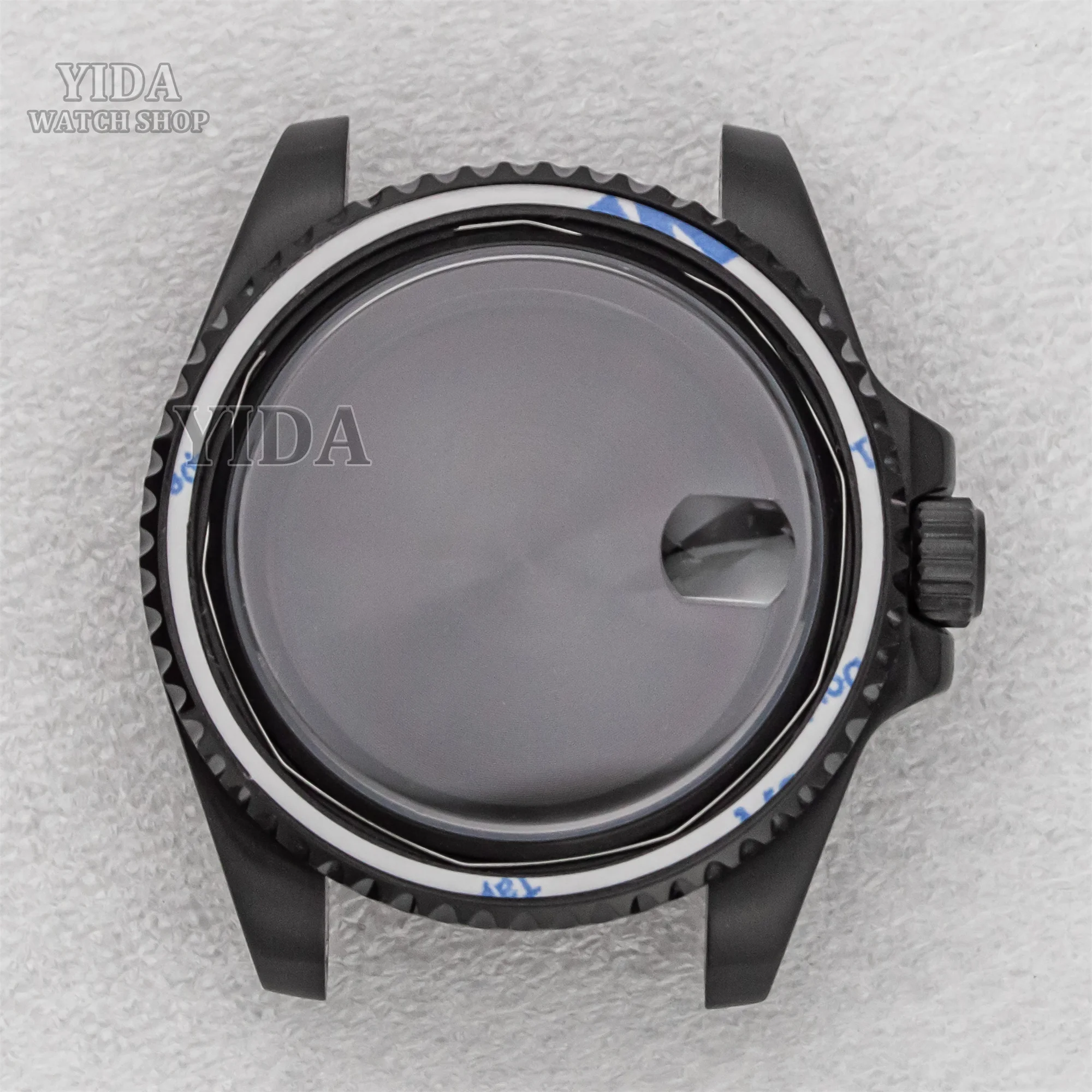 

40MM NH35 Case With Date 316L Stainless Steel Solid Back Sapphire Glass 10ATM Water Resistance For SUB GMT NH36 Movement Parts