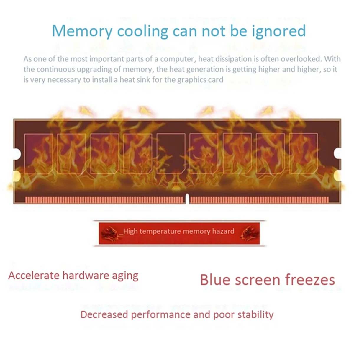 4 buah Radiator Heatsink RAM tembaga murni untuk Ram pendingin memori Radiator memori Desktop DDR2 DDR3 DDR4