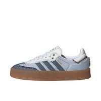 Adidas Originals Sambae Height Breathable Increasing Wrapping German Training Shoes Board Shoes Women and Men Grey Blue II0001
