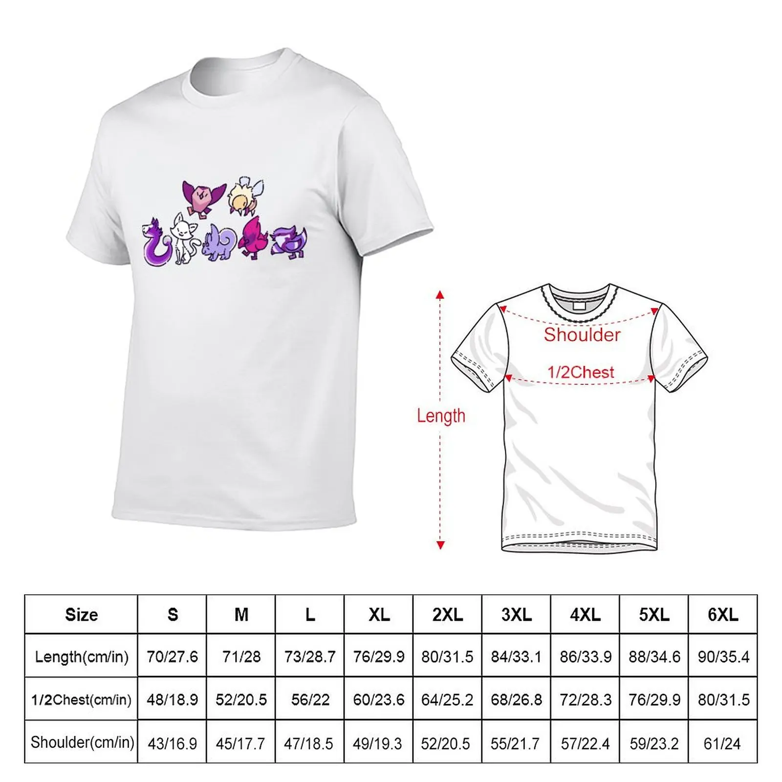 Little Palismen! T-Shirt black cotton t-shirt plain for man package g man t shirts for men T-Shirt