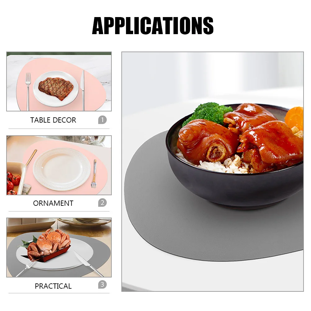 2 قطعة شكل البيض طاولة طعام المفارش البلاستيكية قابل للغسل عشاء حصيرة حفلة مطعم ديكور المنزل