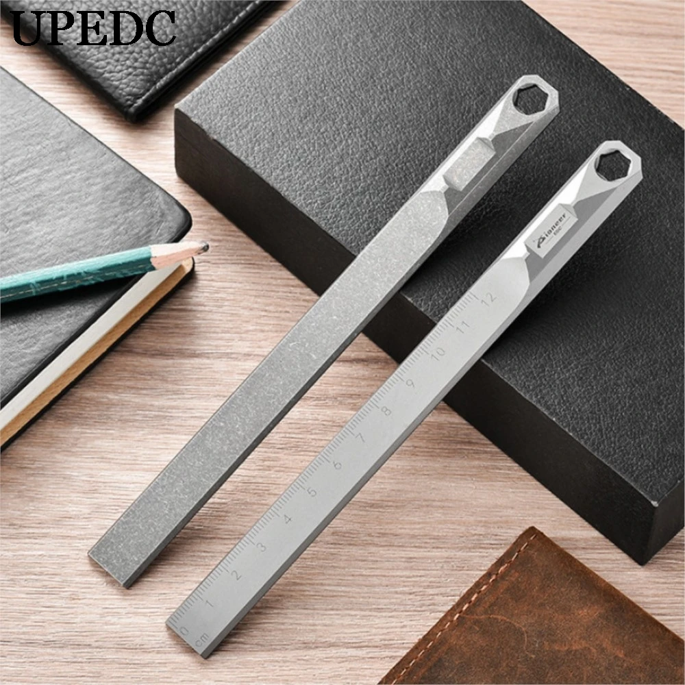 UPEDC Titanium Alloy Ruler EDC Outdoor Tool Crowbar Wrench Multifunctional Tool Pry Bar EDC