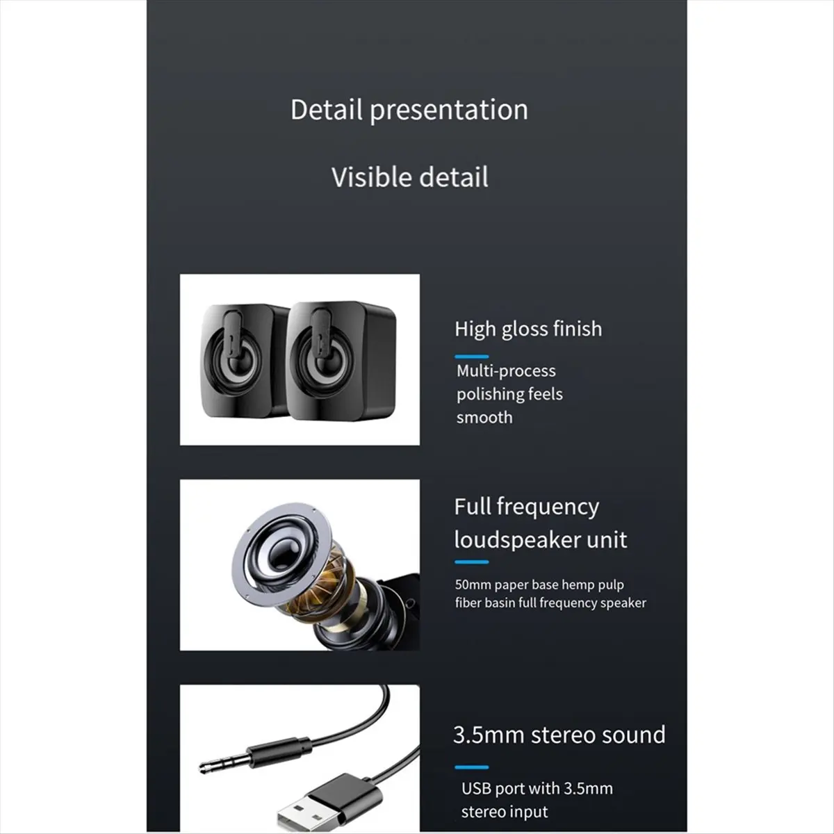 goodidea goodidea Computer Speakers USB 3.5MM PC Sound Box HIFI Stereo Microphone with LED Light for Desktop Computer Laptop Mobile Phone - Aliexpress Deal