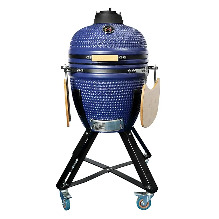 Outdoor Large Charcoal Ceramic Grill Heavy Duty Trolley BBQ Smoker Smokeless Combo Commercial Barbecue BBQ Grills