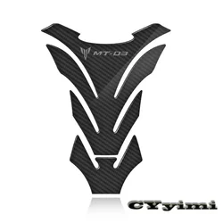 3D Carbon Fiber Motorcycle Fuel Tank Pad Cover Protector Decal Stickers For MT-03 MT03 MT 03