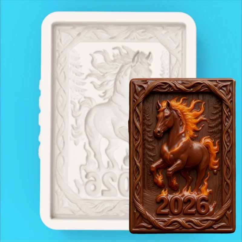 Imprescindible para la Fiesta del Año del Caballo: el Molde de Silicona de Caballo Galopante. Herramienta doméstica para hacer postres y chocolates. Hecho de silicona, fácil de desmoldar y limpiar
