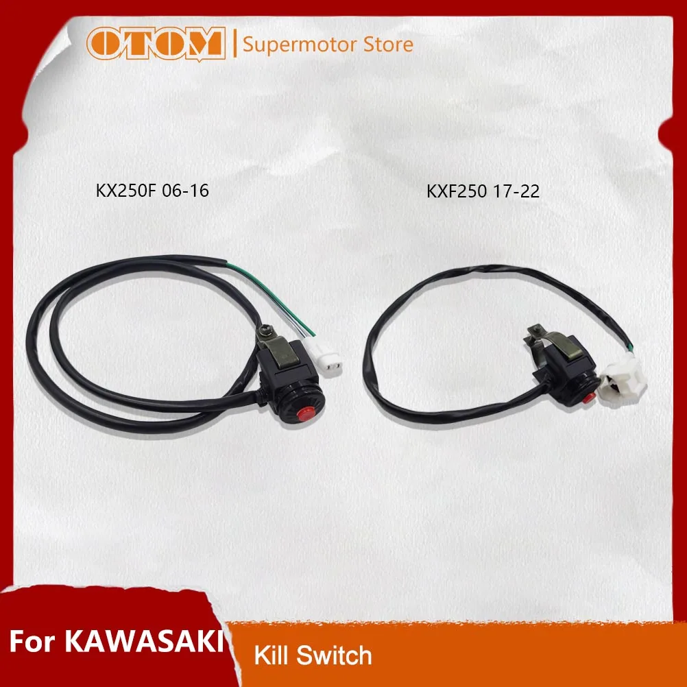 Motorcycle Accessories Engine Kill Switch Stop Button Ignition Off For KAWASAKI KX85 KX250F KX250X KX450X KX450F KLX300R 2024