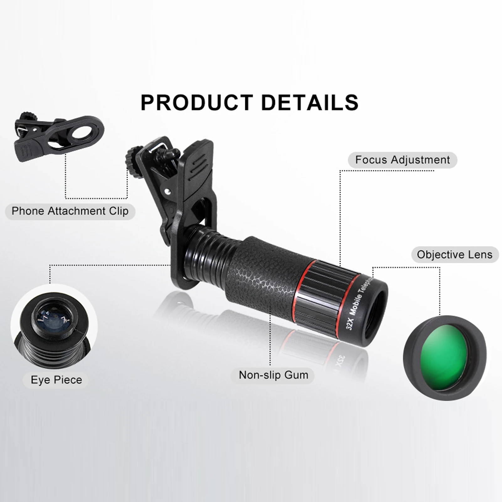 Telephoto Lens For Mobile Phones Capture Every Detail With Precision Universal HD Optical Cell As shown