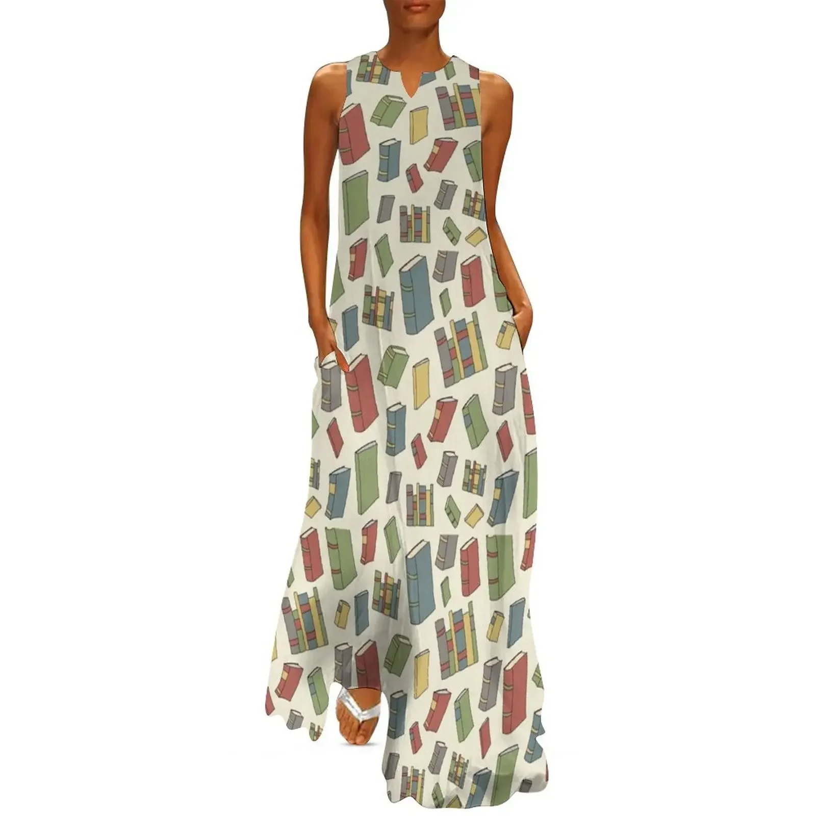 

Books, Books, Books Long Dress Aesthetic clothing women's summer clothing 2025 fairy dress Dress