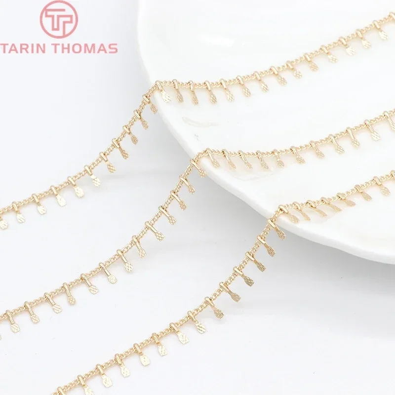 (4169) 50CM Chain 24K Gold Color Brass Individual Chains for Necklace High Quality Diy Jewelry Findings Accessories