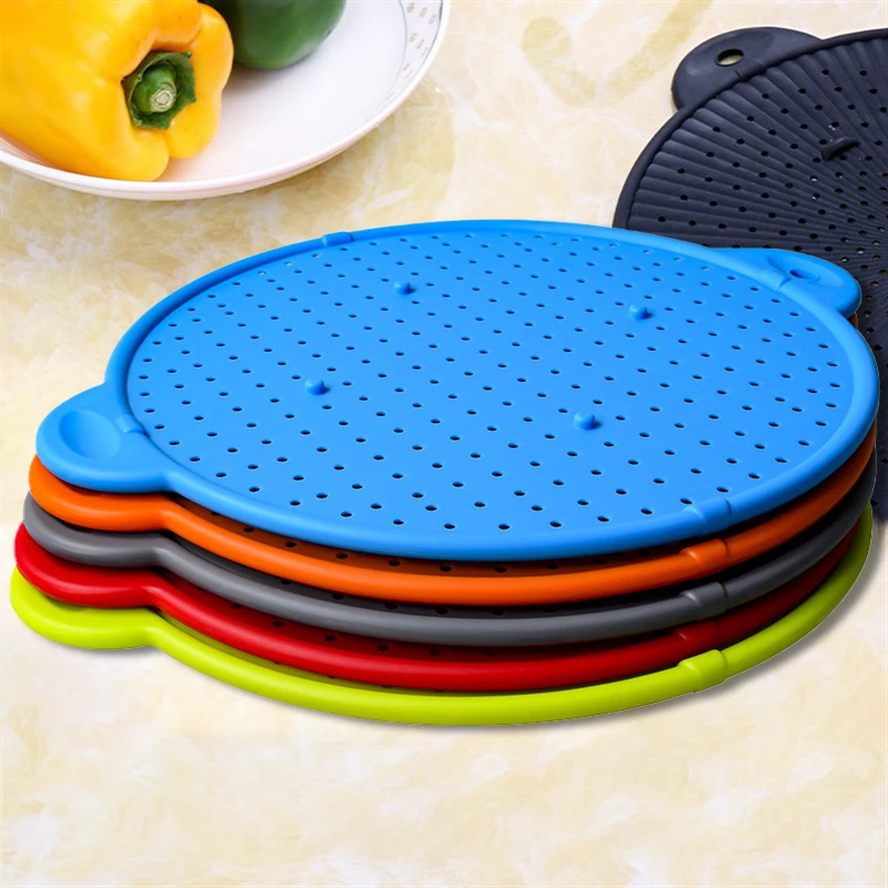 Silicone Oil and Splash Proof Pot Cover Pad Steamer Pad Thermal Insulation Filter Screen Kitchen Tool High Temperature Resistanc