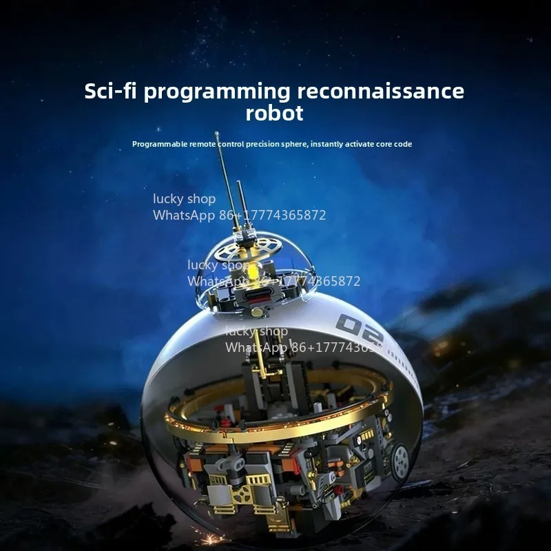 

Робот-разведчик на радиоуправлении с функцией программирования (научно-фантастический стиль) - идеально подходит для любителей технологий и студенческих групп