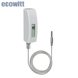 Ecowitt-Termômetro de piscina digital à prova d'água com display LCD, sensor de temperatura da água, fácil de montar, sensor de cabo 10ft