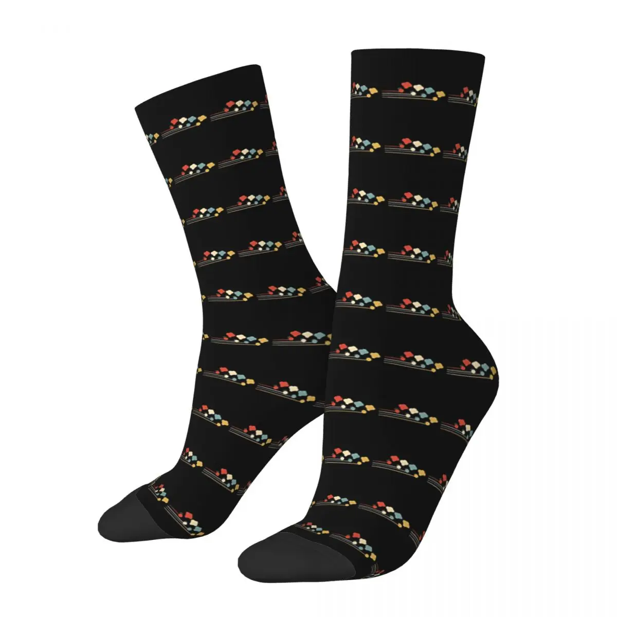 Hip Hop Retro Bassist Music Bass Guitar Crazy Men's compression Socks Unisex Retro Bass Guitar Street Style Crew Sock Boys