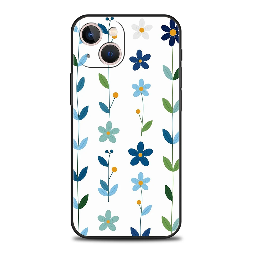 Luxury TPU Soft Phone Case For iPhone 17 Air 16E 16 11 15 14 Pro MAX 12 13 7 8 Plus X XR XS SE 2022 Cover Elegant Flower