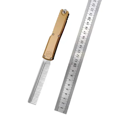 माइक्रो टेक न्यू यूटी पॉकेट चाकू ओटीएफ सेल्फ डिफेंस ईडीसी चाकू टैक्टिकल मल्टीटूल डी2 स्टील ब्लेड एल्युमीनियम हैंडल आउटडोर चाकू 10 best sales कुल्हाड़ी चाकू - №4