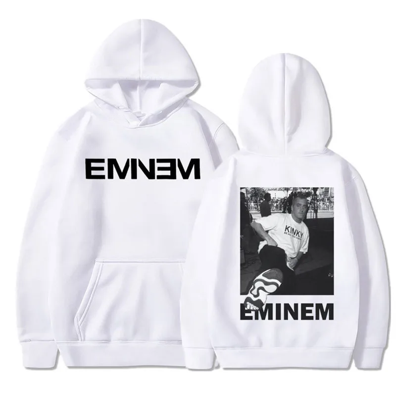 Rapper Eminem Graphic Hoodie Men Women Casual Autumn/Winter Sweatshirt Hip Hop Fashion Gothic Pullover Hoodies Fleece Streetwear