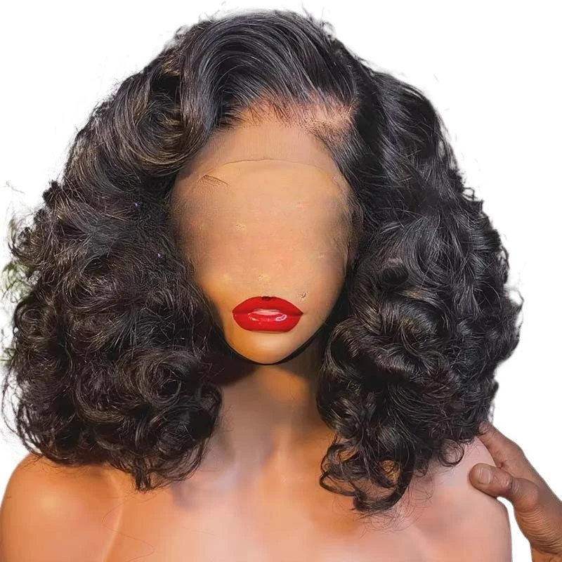 

Hair wig 13x4 high definition lace front 250% density unprocessed Vietnam double drowning elastic polace front wig