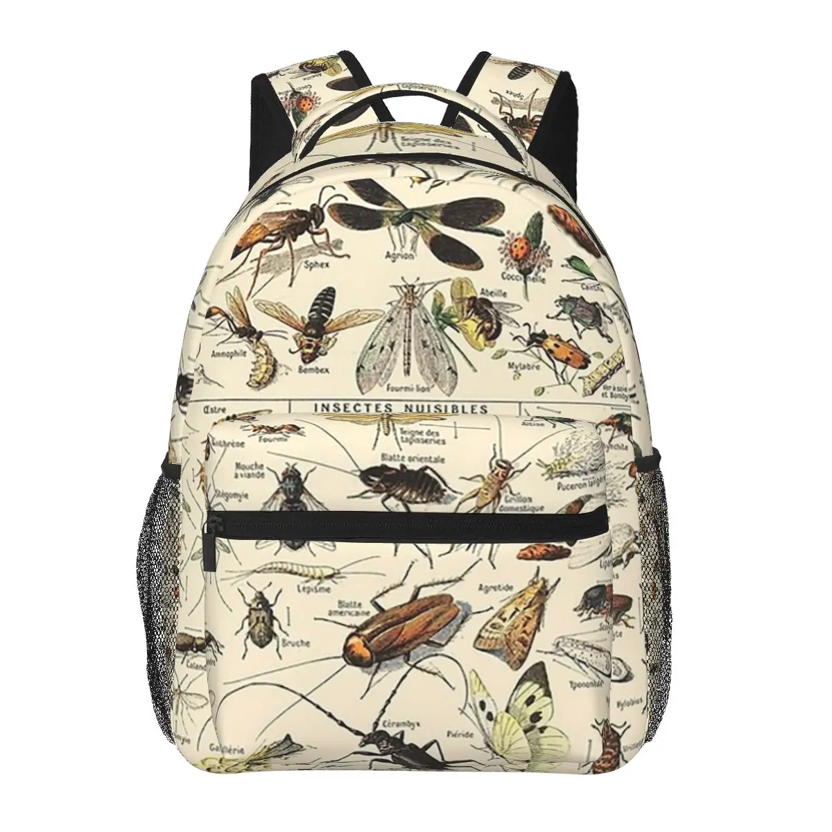 Vintage Insect Backpacks Boys Girls Bookbag Children School Bags Cartoon Laptop Rucksack Shoulder Bag Large Capacity