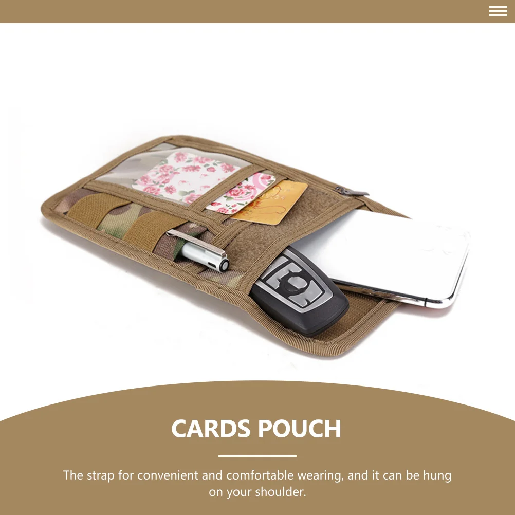 

Practical Camouflage ID Bag Portable Cards Pouch for Outdoor Activities Storage Suitable Hiking Bike Riding Dog Walking Personal