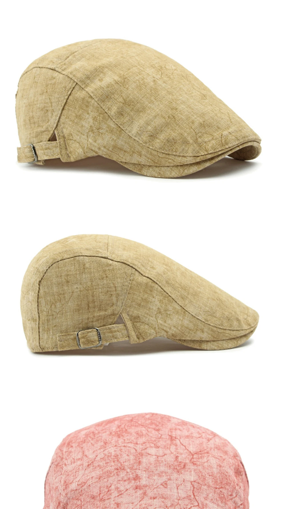 HT4676 Herren- und Damen-Baskenmützen – Neue Frühling/Sommer-Sonnenkappen, Künstler- und Malermützen, Unisex Ivy Flat Caps, Verstellbare Leinen-Baskenmützen – Detail 7