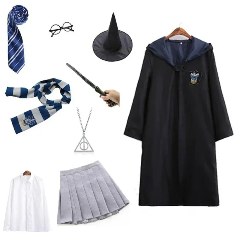 Costume cosplay Haloween Magic Robe Mantello con cravatta Costume per bambini per adulti Regalo Potter Cosplay