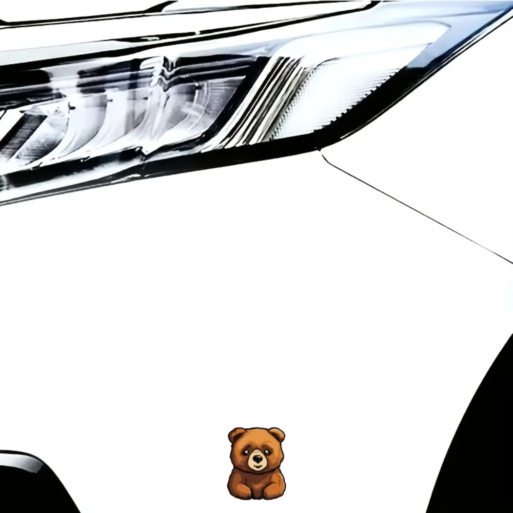Toon Brown Bear High-grade Waterproof Vinyl Stickers Suitable For S Bottles Trucks Mobile Trendy Car Laptop Window Bumper