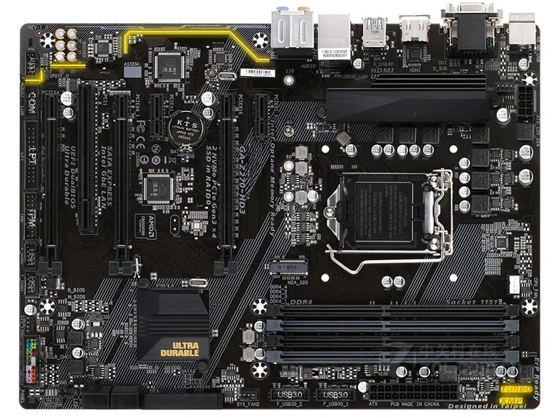 اللوحة الأم لجيجابايت GA-Z270 HD3 تدعم وحدة المعالجة المركزية من الجيل السادس والسابع مع مصدر طاقة جيد وساعة زائدة قوية