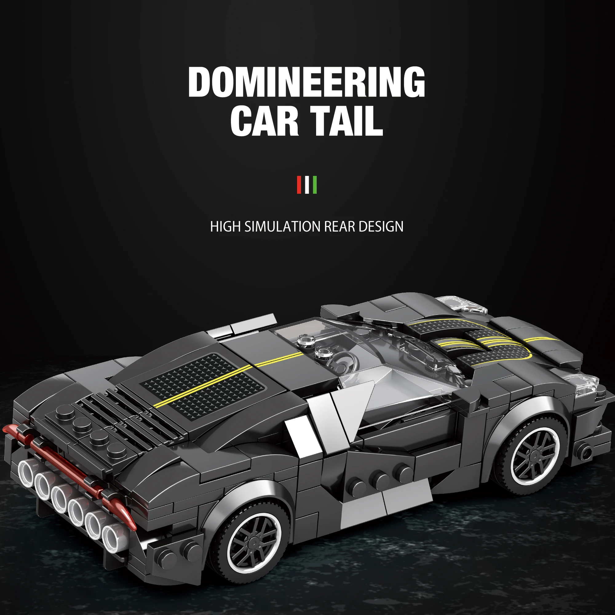 La Voiture Noire Super Sports Car Building Set - 339-Piece Luxury Racing Car Model Kit for Teens and Adults