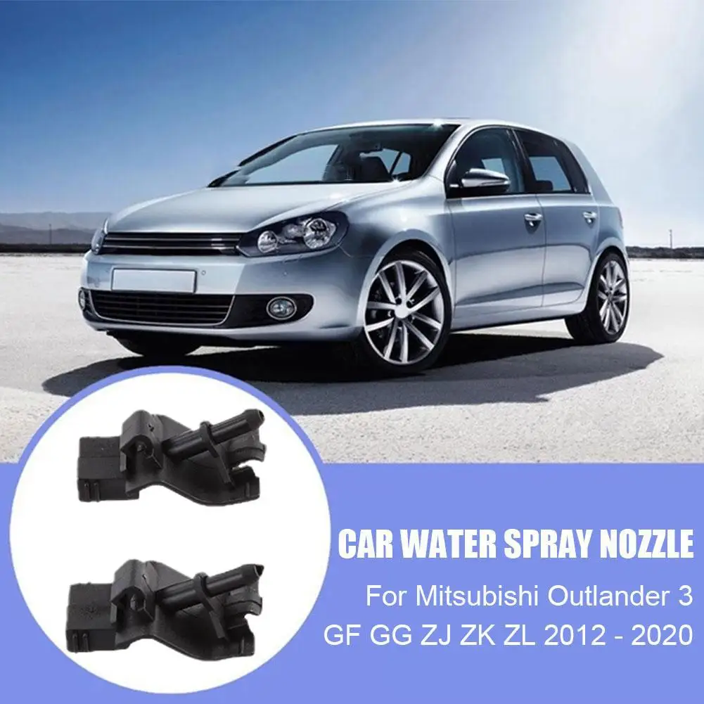 2Pcs Front Windshield Wiper Water Liquid Spray Jet Nozzle For Mitsubishi Outlander 3 GF GG ZJ ZK ZL 12-20 MR971043-12300 U2J7