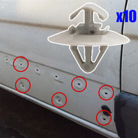 10x 7703077421 New Side Door Moulding Trim Clips Fasteners Rivet For Renault Duster Megane 2 Trafic Kangoo Sport Vauxhall Opel