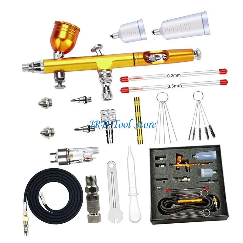 A2UD Air Brush 0.2/0.3/0.5mm Gravitational Feed Double Action Paint Guns