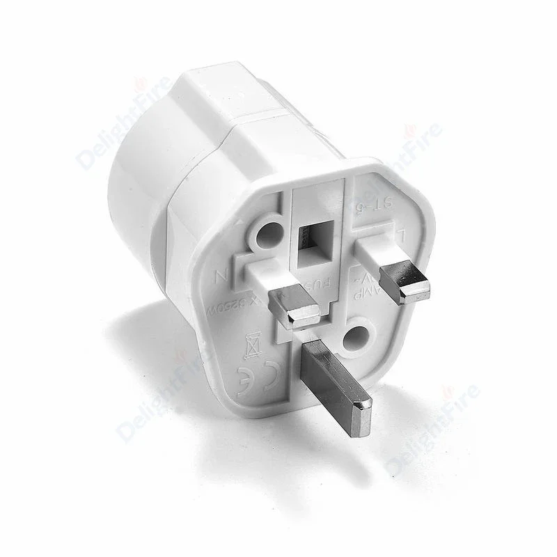 Universal Copper Korea Germany Russia EU To UK Power Adapter European To British Singapore Malaysia Converter Type G Fused Plug