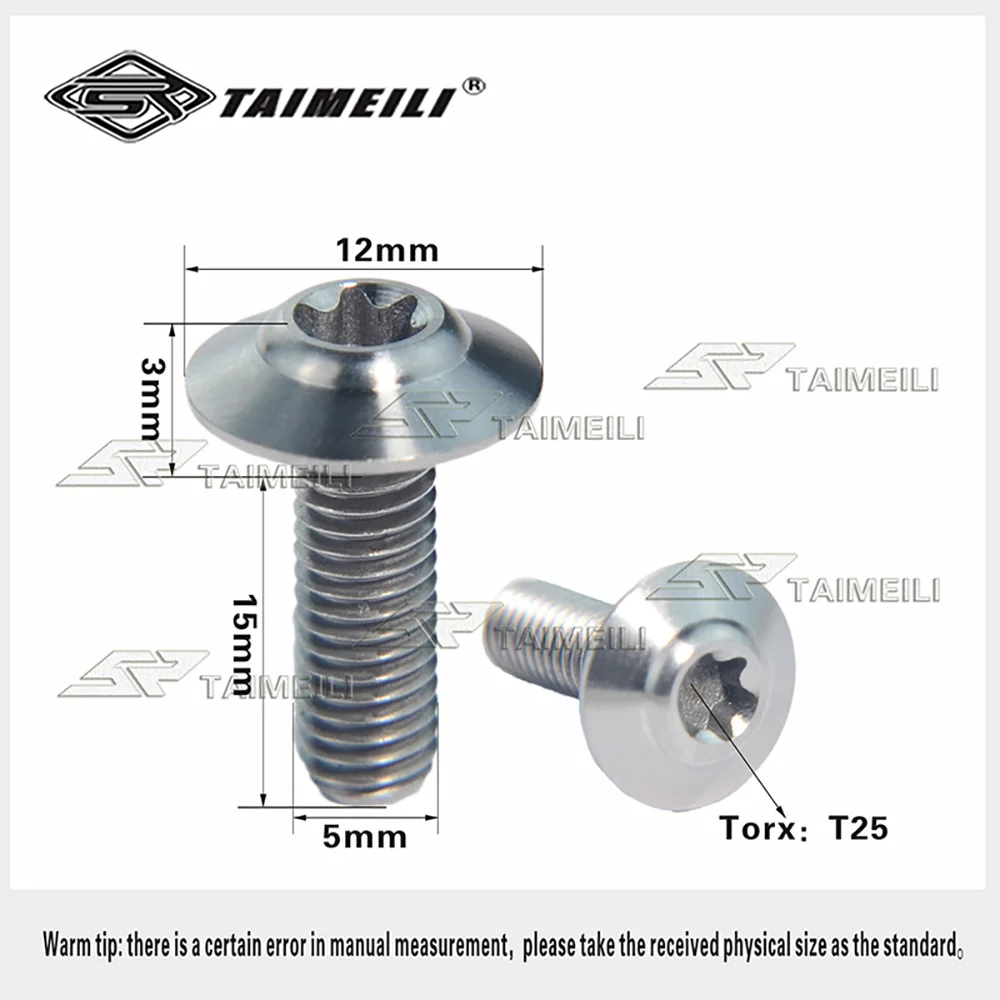 TAIMEILI Titanium alloy umbrella head screw M5 x 15/20mm motorcycle refitted 1pcs