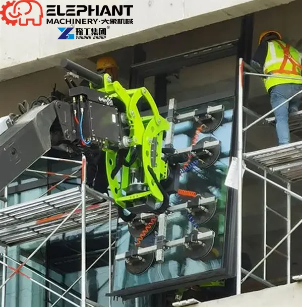Rotatable Tiltable Glass Handling Vehicle Anti‑slip Suction Cup Labor Saving Outdoor Glass Lifting Equipment