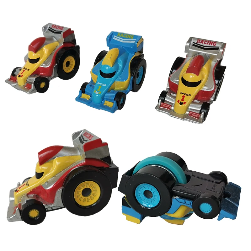 Alloy Kids Racing Car Pull Rod Spiral Sport Car Boys Inertia Rally Game Toy Funny Children Toy