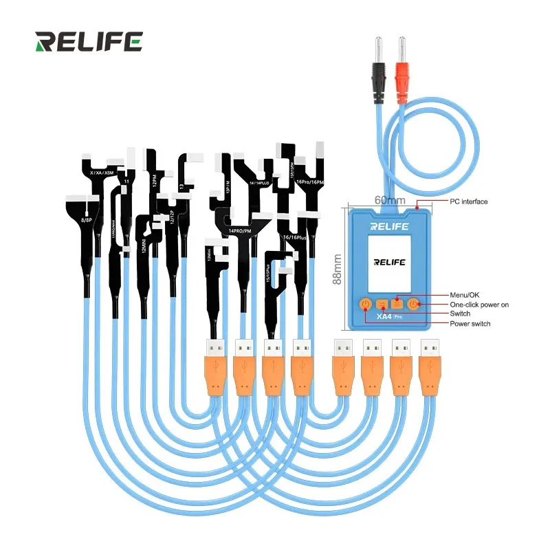 

RELIFE XA4 Pro Power Boot Cable for iPhone 8G-16PM 2 Inch Display with Data Detection for Mobile Phone Repair Motherboard Test