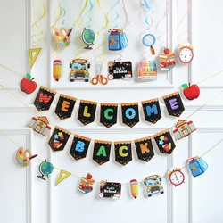 Welcome Back Banners Back to School Hanging Swirls Garland Pendant DIY School Kindergarten Decor for Teacher Appreciation Decora