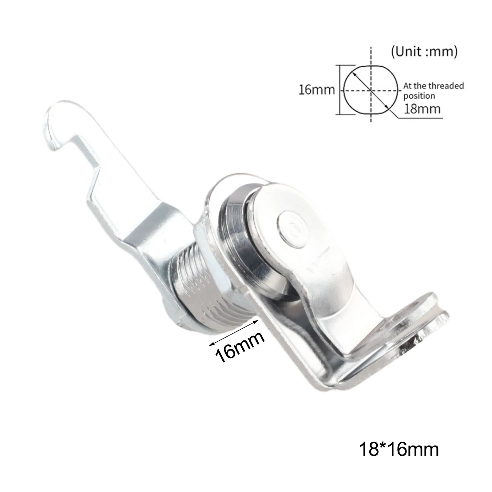 1Pc Padlockable Cam Lock For Cabinet Locker Display Case Mailbox Zinc Alloy Construction Silver 16/20/25/30mm